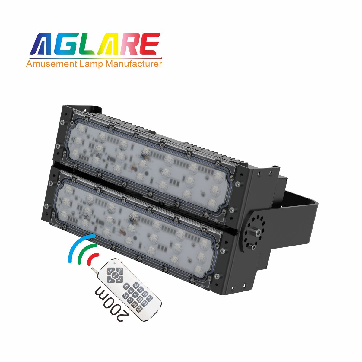 100W LED彩色泛光灯 RGB投光灯带遥？？？？？仄